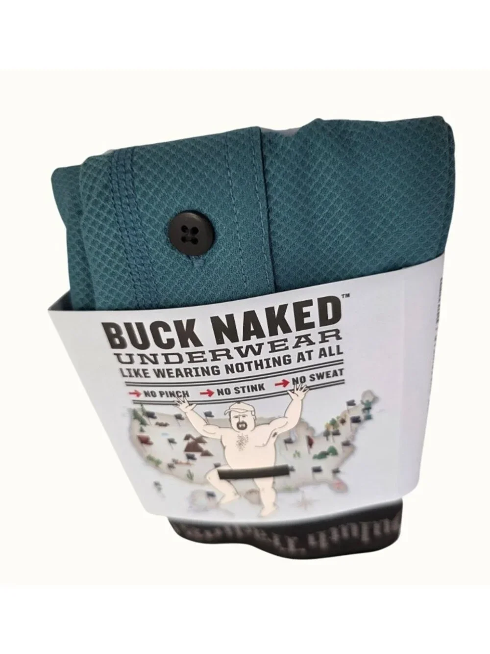 Duluth Trading Buck Naked Performance Boxer Briefs Mens M 32-34 NWT Teal Green